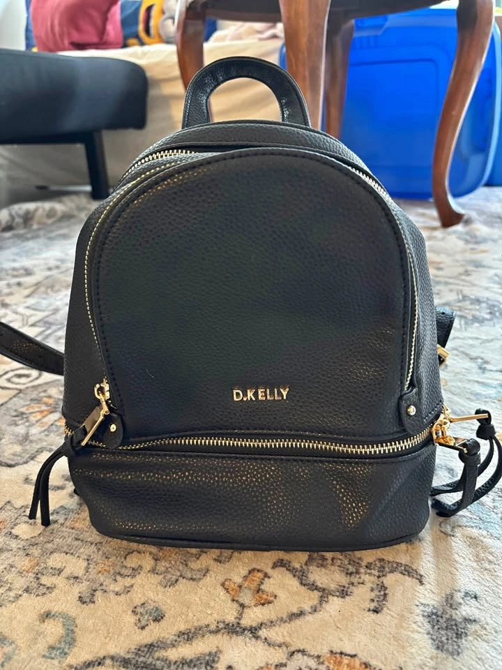 D.KELLY Black Mini Backpack – Excellent Condition
