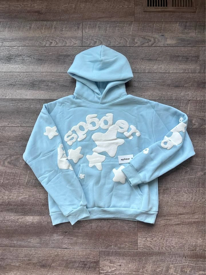 Blue beluga SP5DER Hoodie