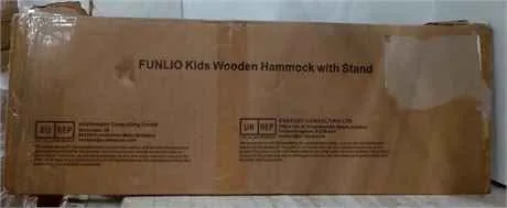 Funlio Kids Wooden Hammock with Stand for Kids image indicator(4)