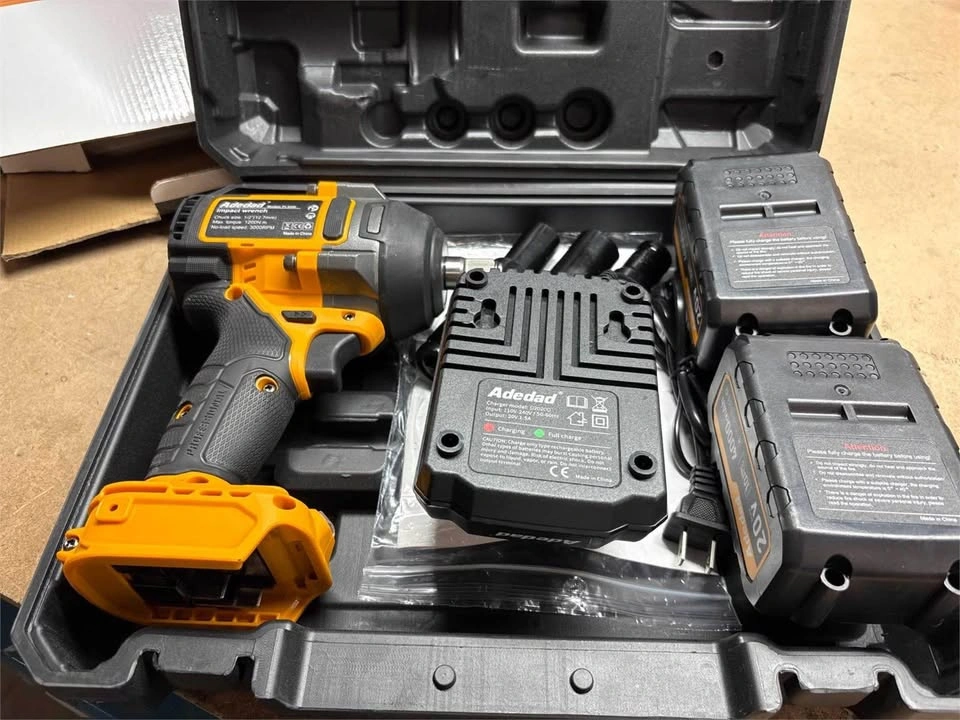 Adedad PL82W Cordless Impact Wrench Kit - photo 3