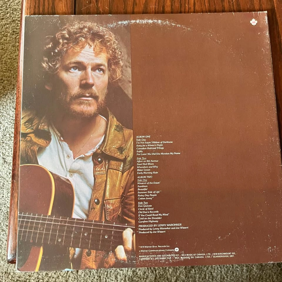 Gordon Lightfoot Gord's Gold Vinyl Record - photo 2