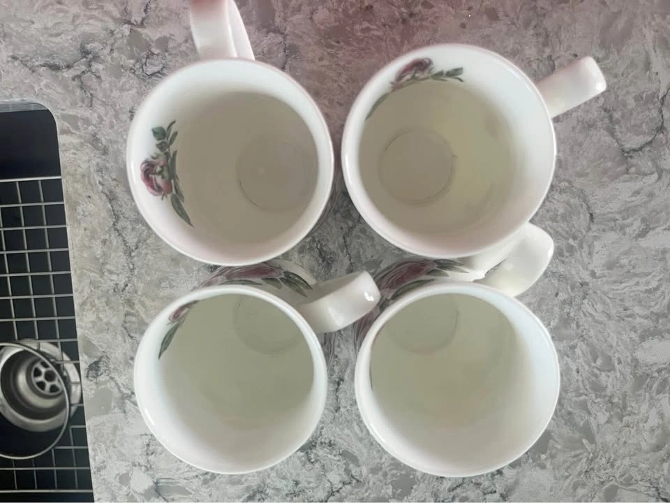 Roy Kirkham Heritage Rose Fine Bone China Mugs - Set of 4 - photo 3