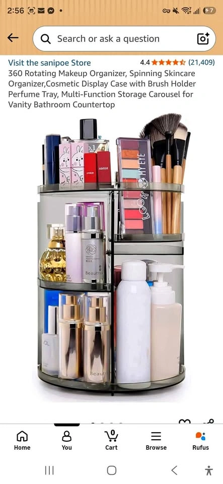 Sanipoe 360 Rotating Makeup Organizer