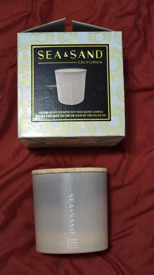 Sand + Fog Feu De Bois AND Sea & Sand Coconut & Palm Scented Can - photo 2