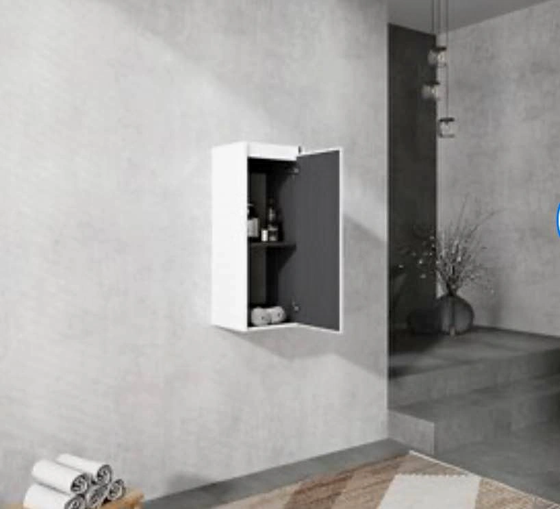 New 12″ Bathroom Side Cabinet, Soft Close, Float Mount
