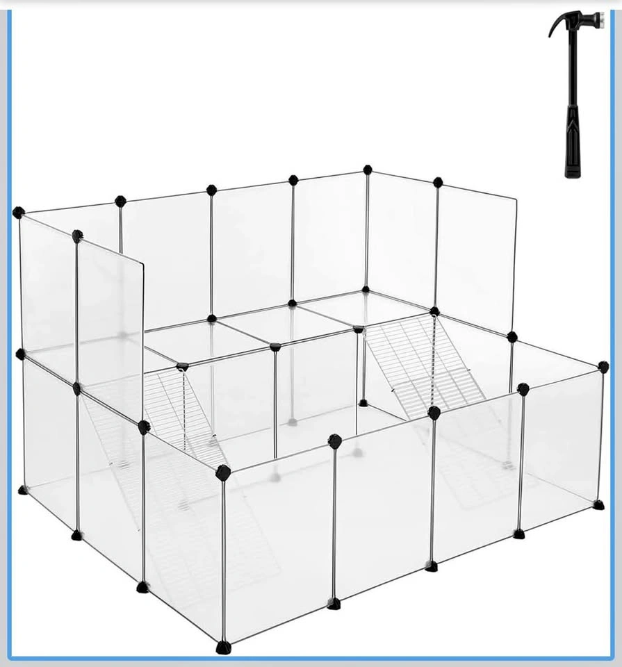 New Guinea Pig Playpen with Ramp, Rabbit Cage, Pet Fence