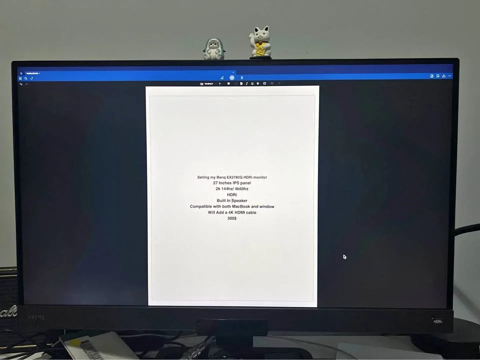Benq EX2780q HDRi monitor thumbnail