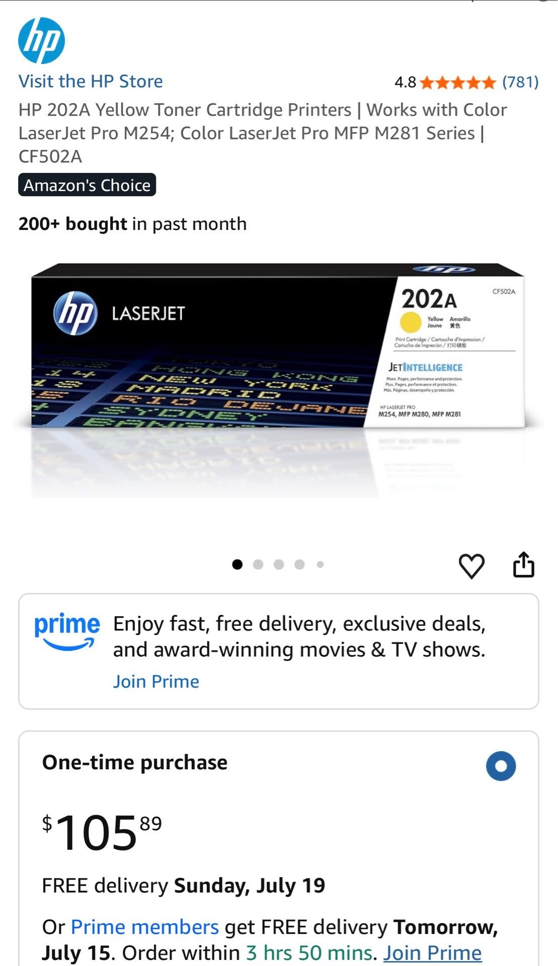HP 202A Yellow Toner Cartridge (CF502A) for LaserJet Pro - photo 4