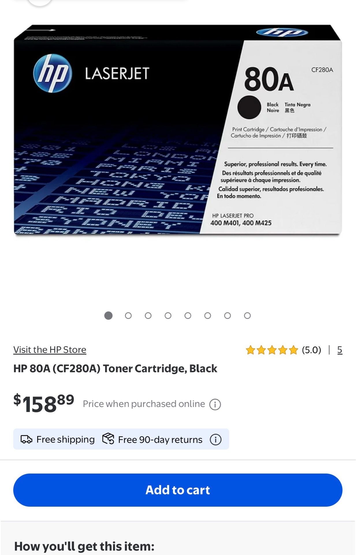 HP 80A (CF280A) Toner Cartridge, Black - photo 4