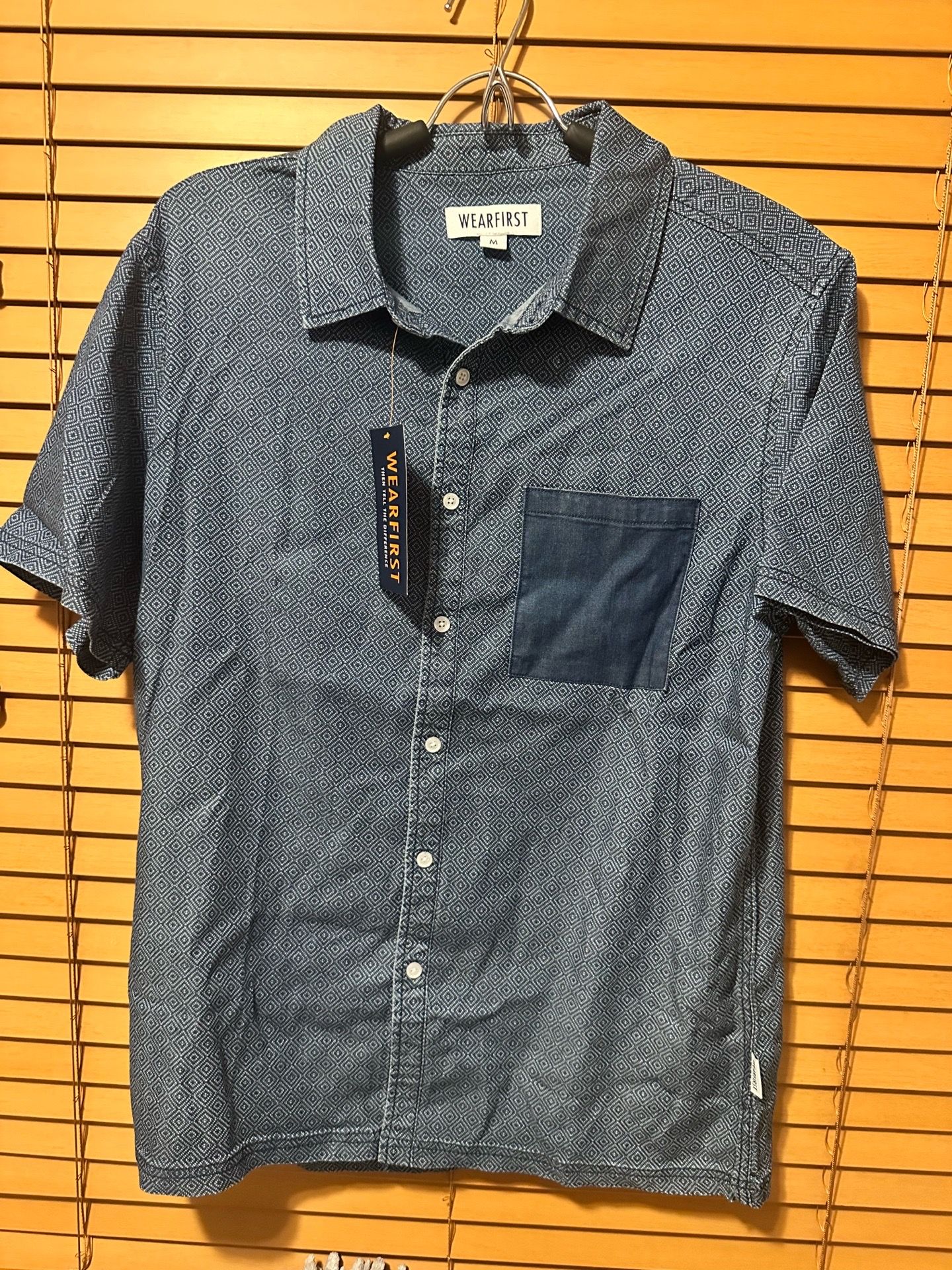 Wear first Lightweight Denim Short Sleeved Button-up