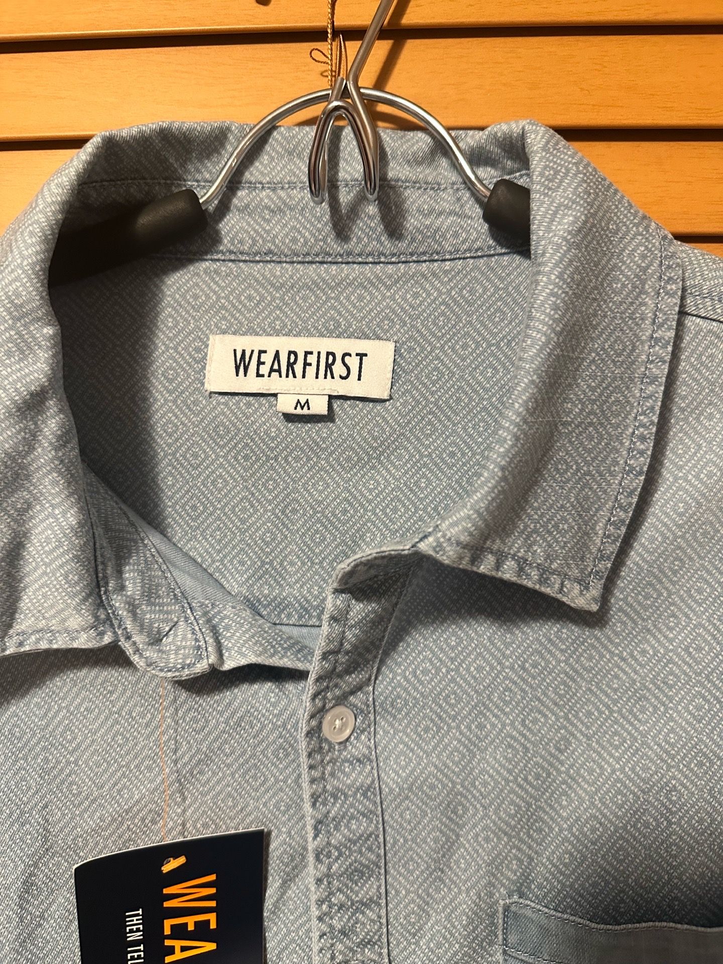 Wear First Up Shirt Mens Large Short Sleeve Collared Gray - photo 3