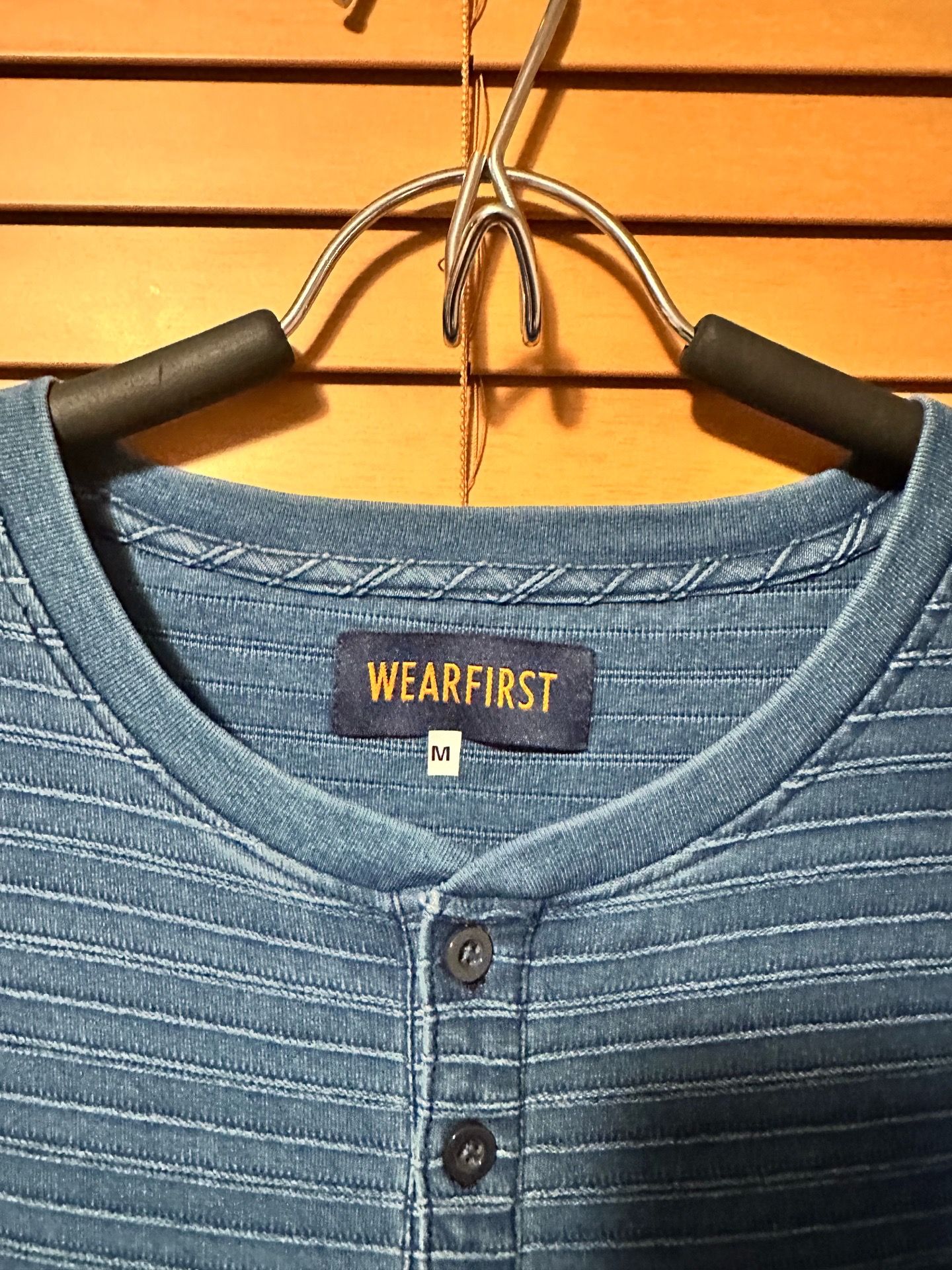 Wear first Short Sleeve Striped Henley - photo 3