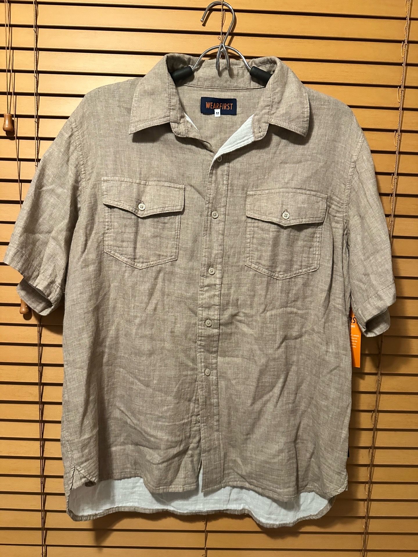 Wear first Solari Tailored Fit Mens Linen blend Shirt
