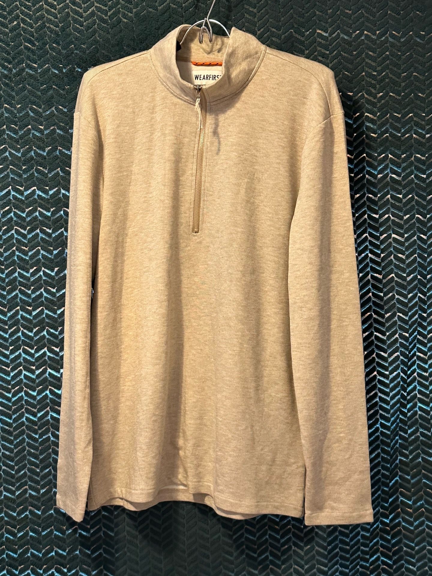 Wear first Men's Knit Jersey Quarter Zip Pullover