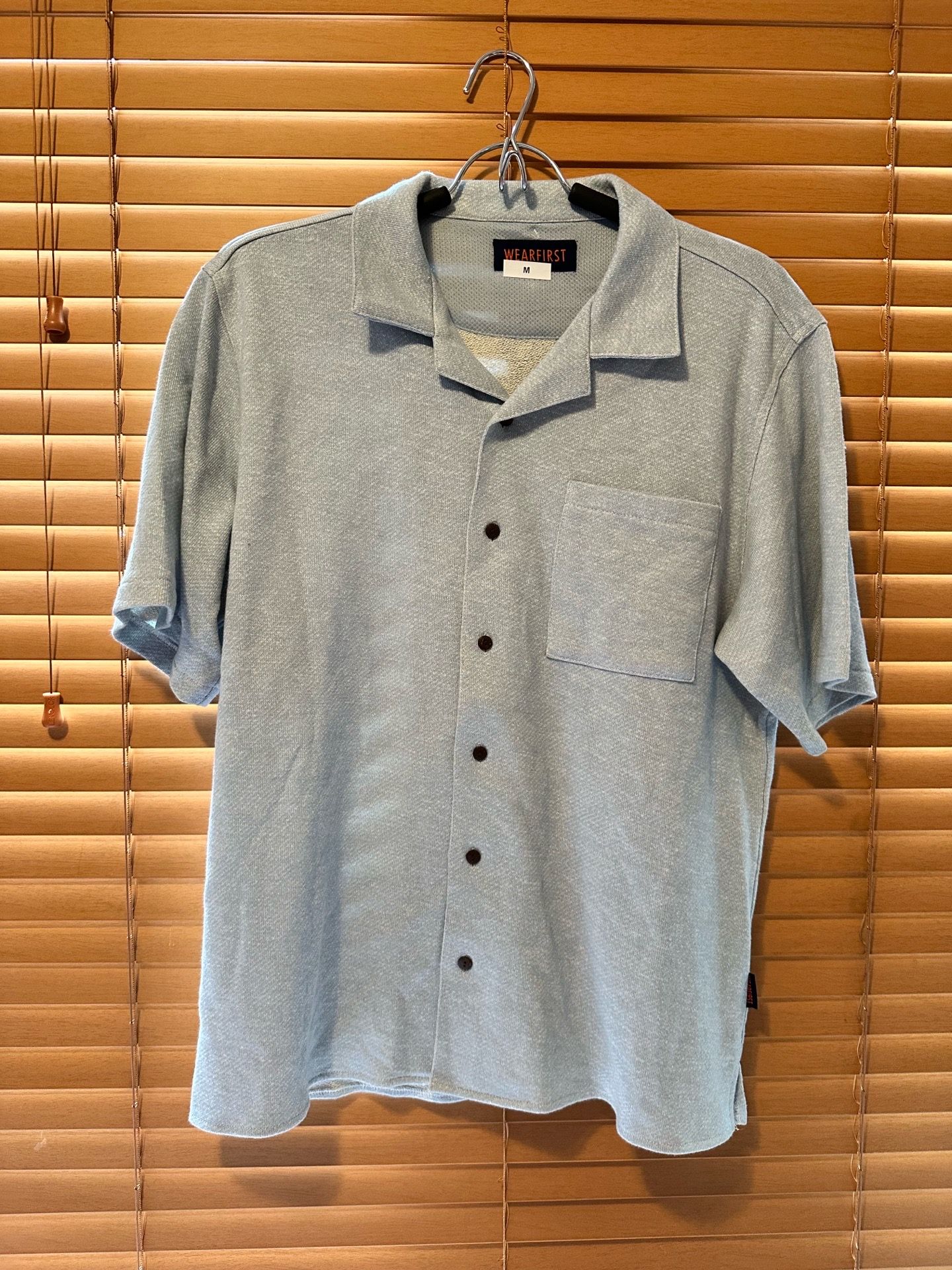 Wear first Gray Linen Blend Short Sleeves Shirt