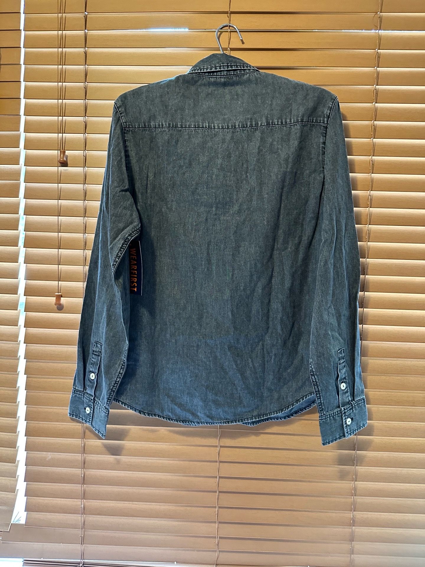 Wear first Shirt Mens Medium Blue Denim Button - photo 2