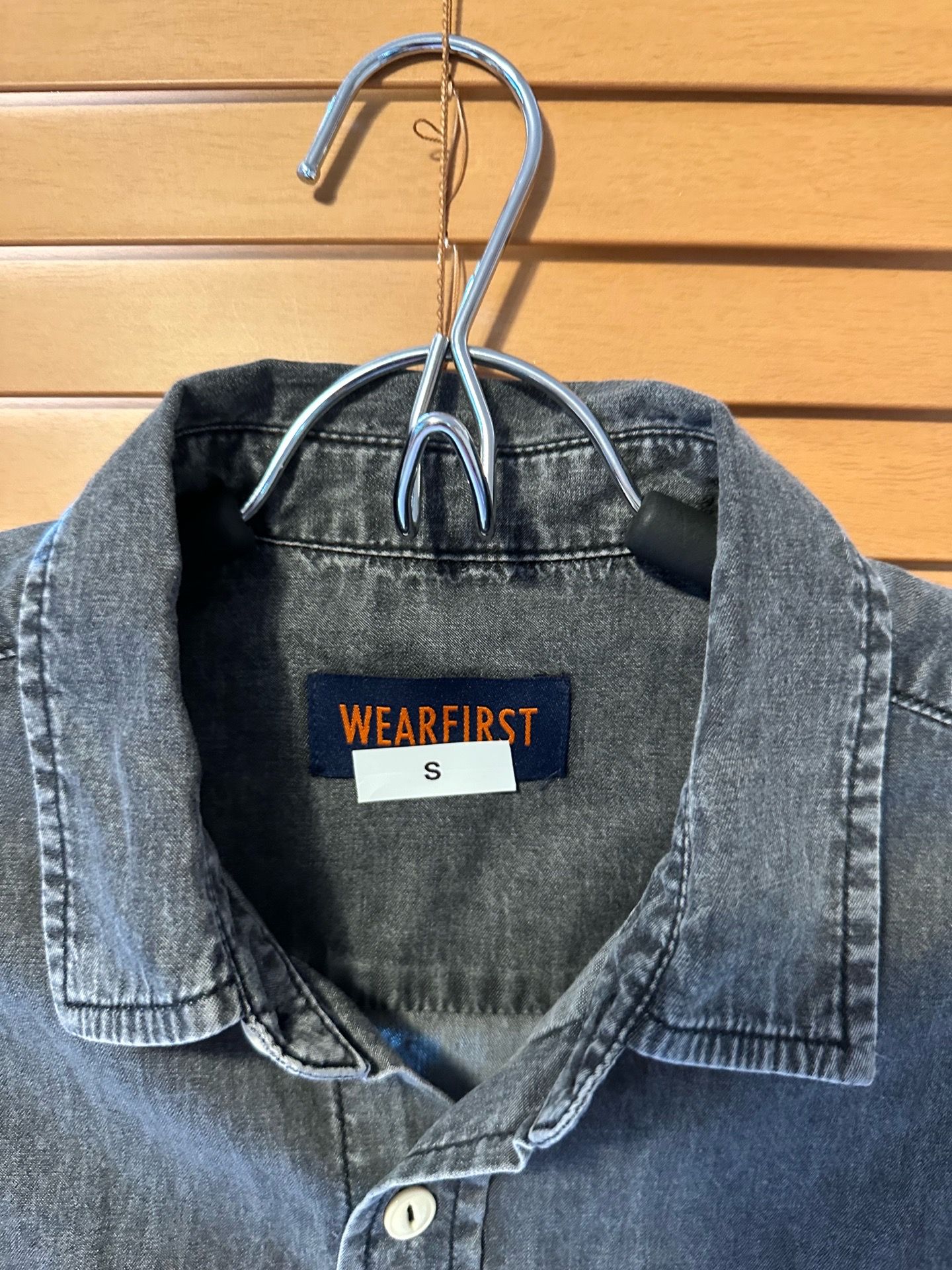 Wear first Shirt Mens Medium Blue Denim Button - photo 3