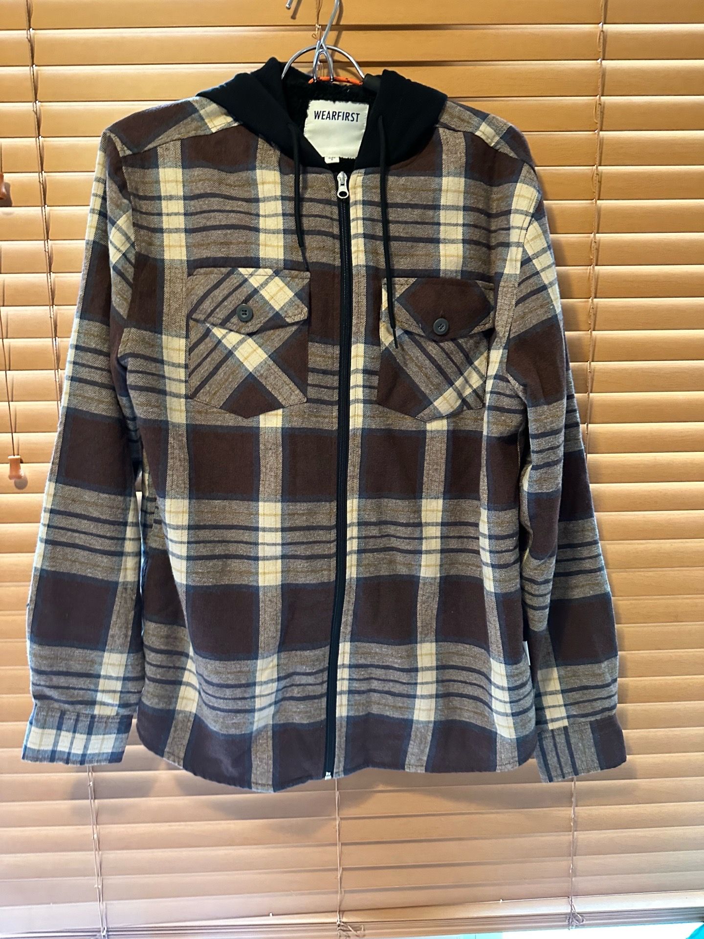 Wearfirst Mens Hoodie Full Zip Jacket Sherpa Lined