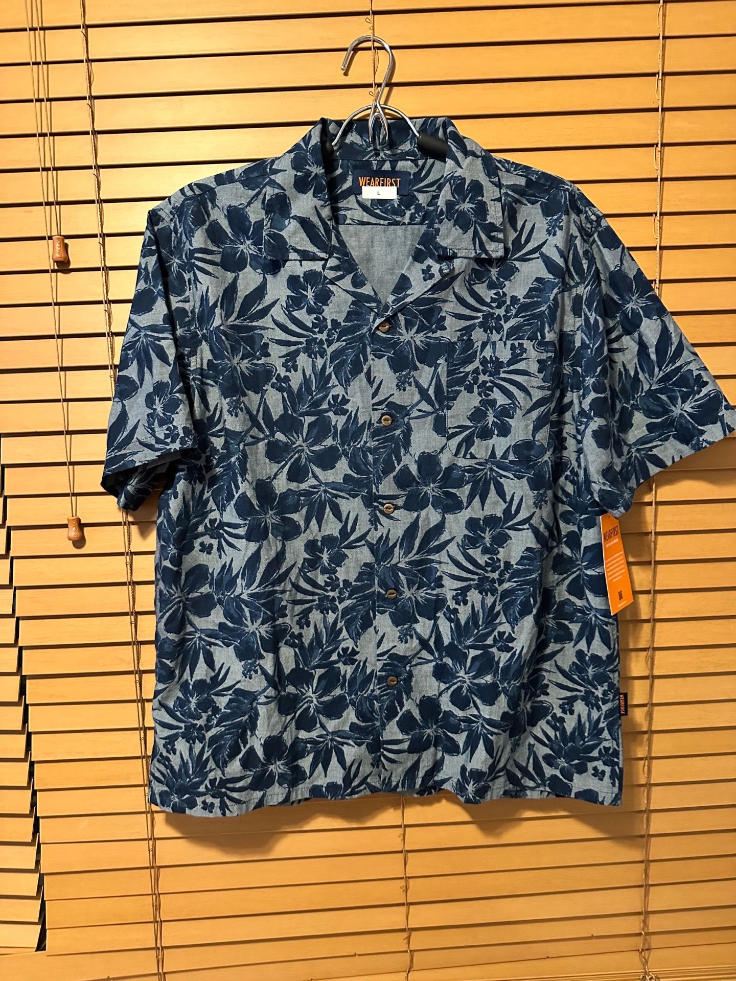 Wear first Hawaiian Aloha Shirt with a Denim Blue