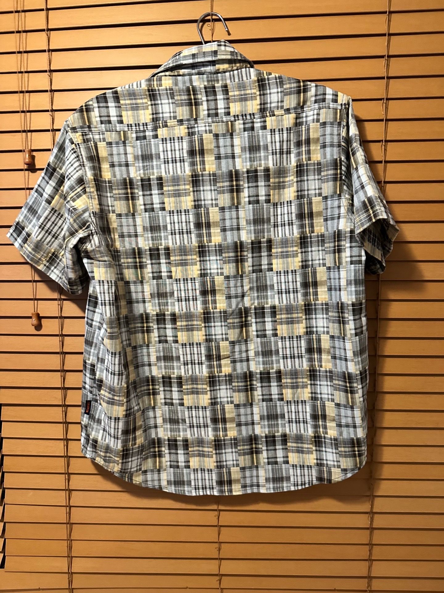 Wear first Mens Madras Patch Plaid Short Sleeve Shirt - photo 2