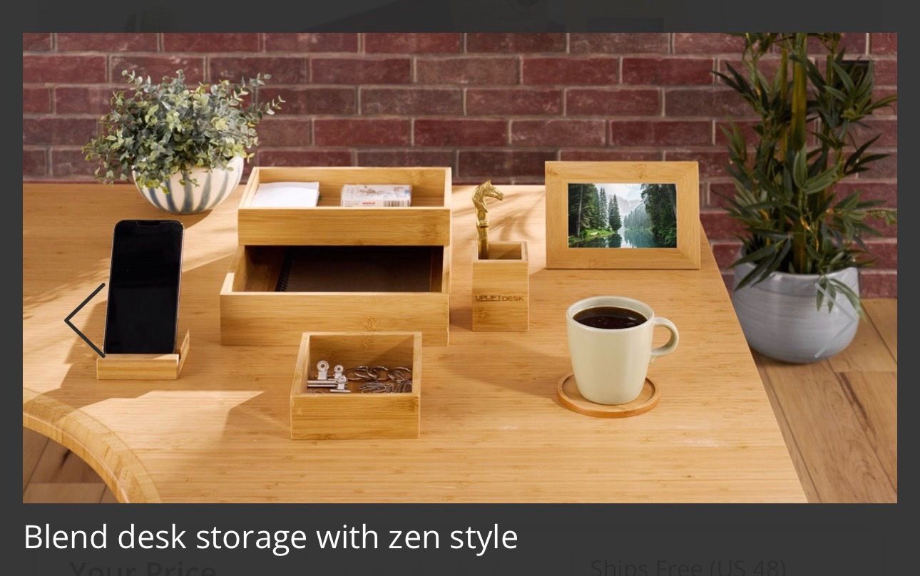 Bamboo Desk Organizer Set by UPLIFT Desk