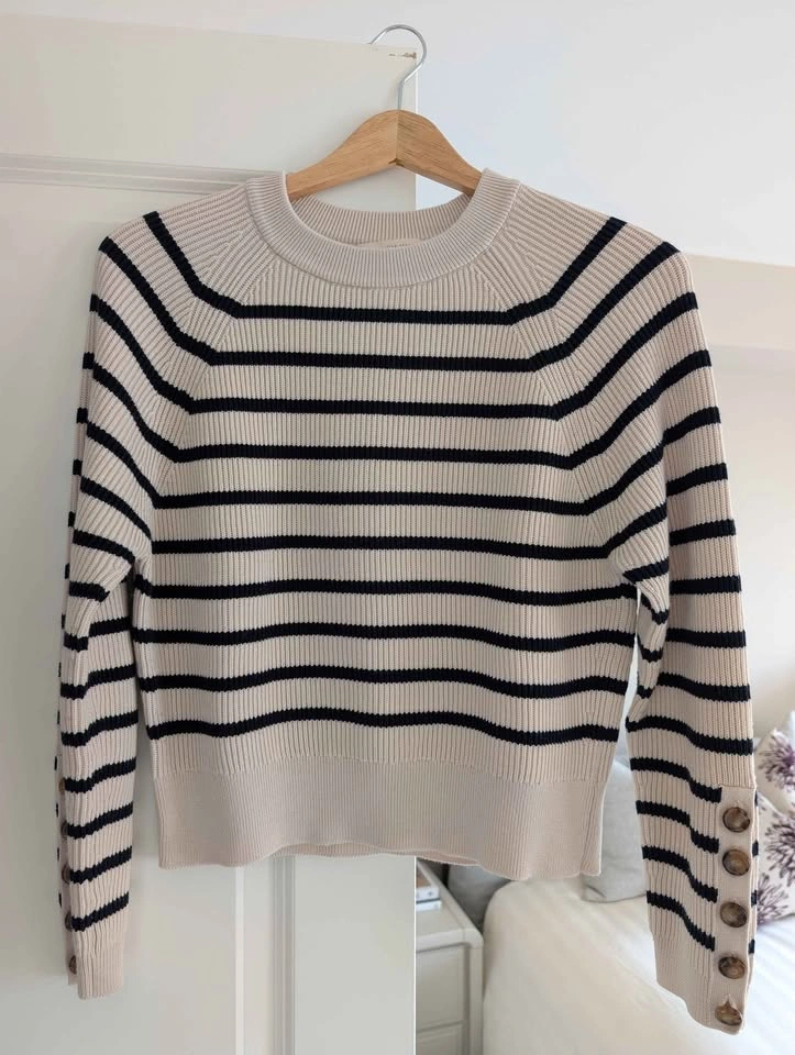 NWOT Sézane Sami Jumper Navy Stripes - Small - photo 2