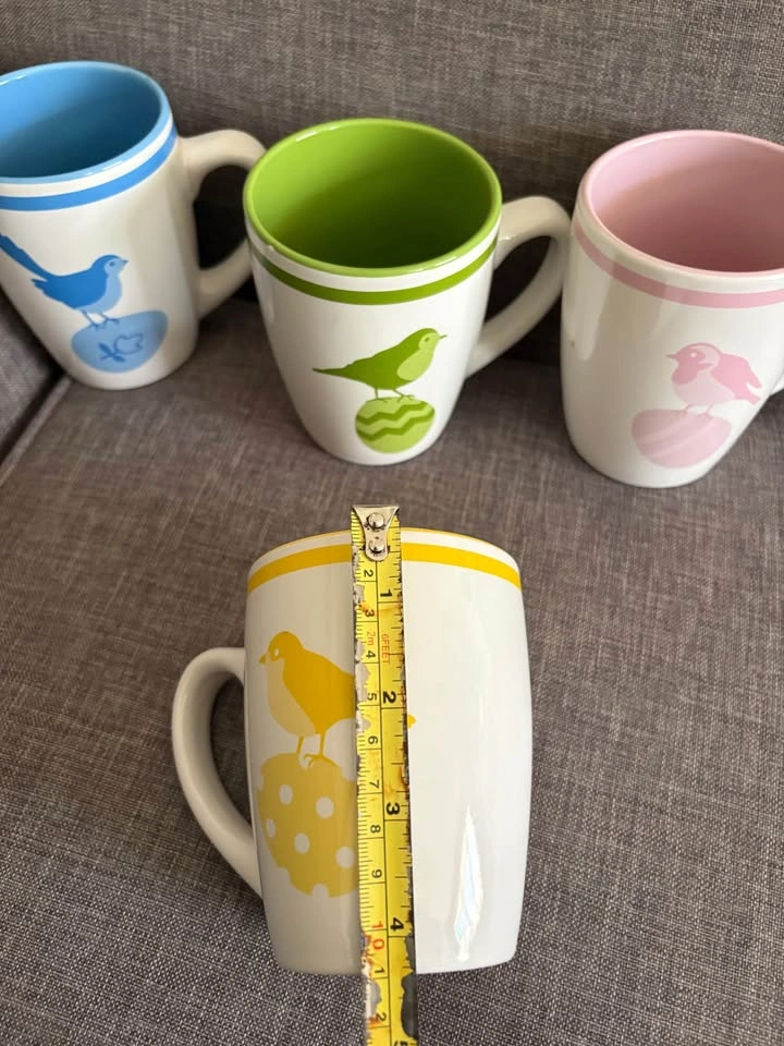 Set of 4 PC Brand Easter Bird and Egg Mugs - photo 4