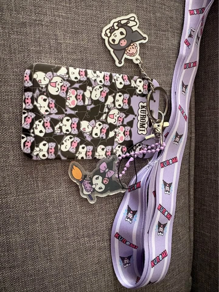 Sanrio Kuromi Lanyard/ ID Holder Keychain - photo 2