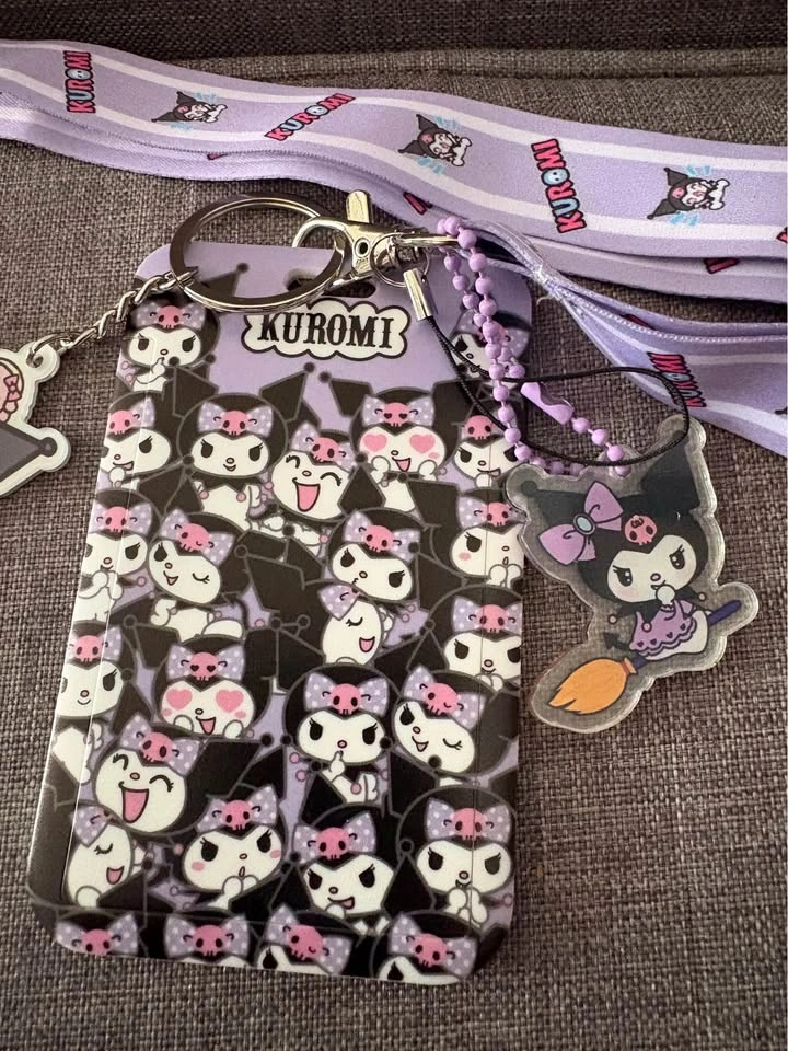 Sanrio Kuromi Lanyard/ ID Holder Keychain - photo 3