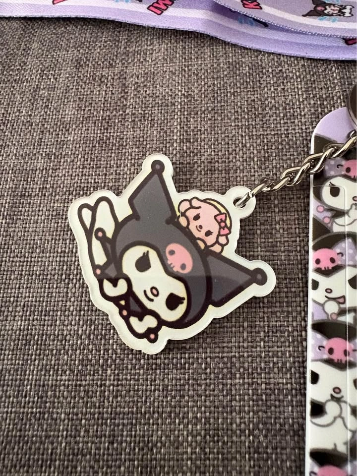 Sanrio Kuromi Lanyard/ ID Holder Keychain - photo 4