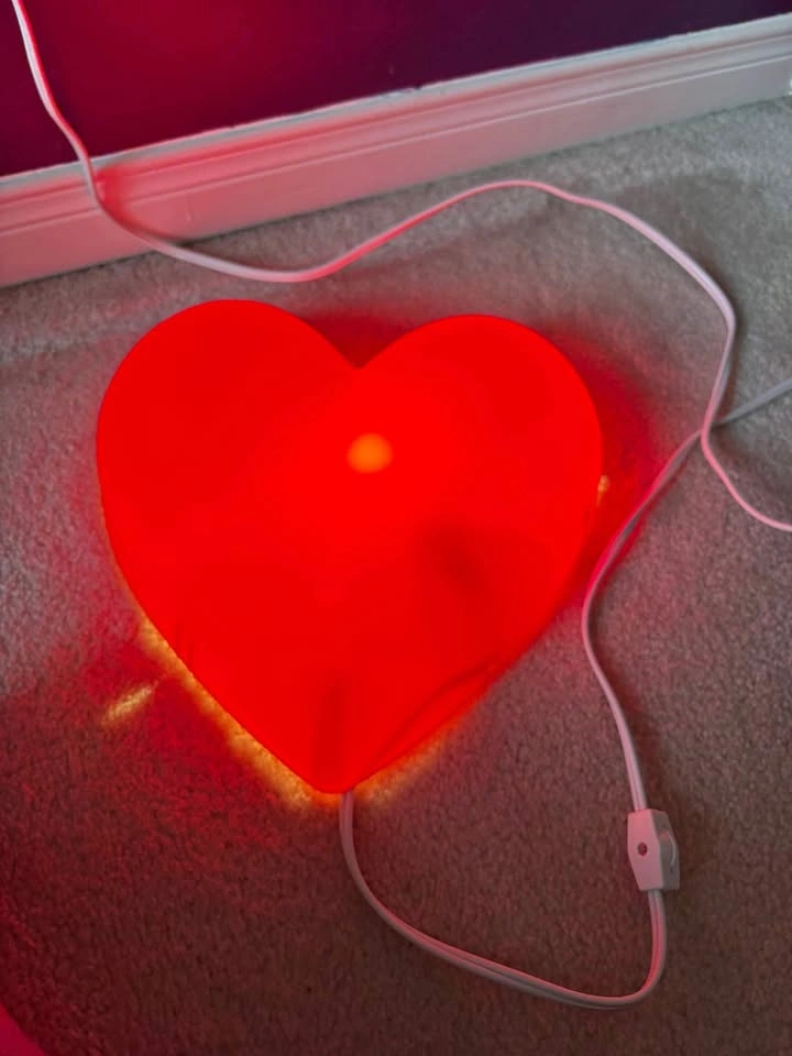 Vintage Ikea Heart Lamp (Smila Mini Hjarta)