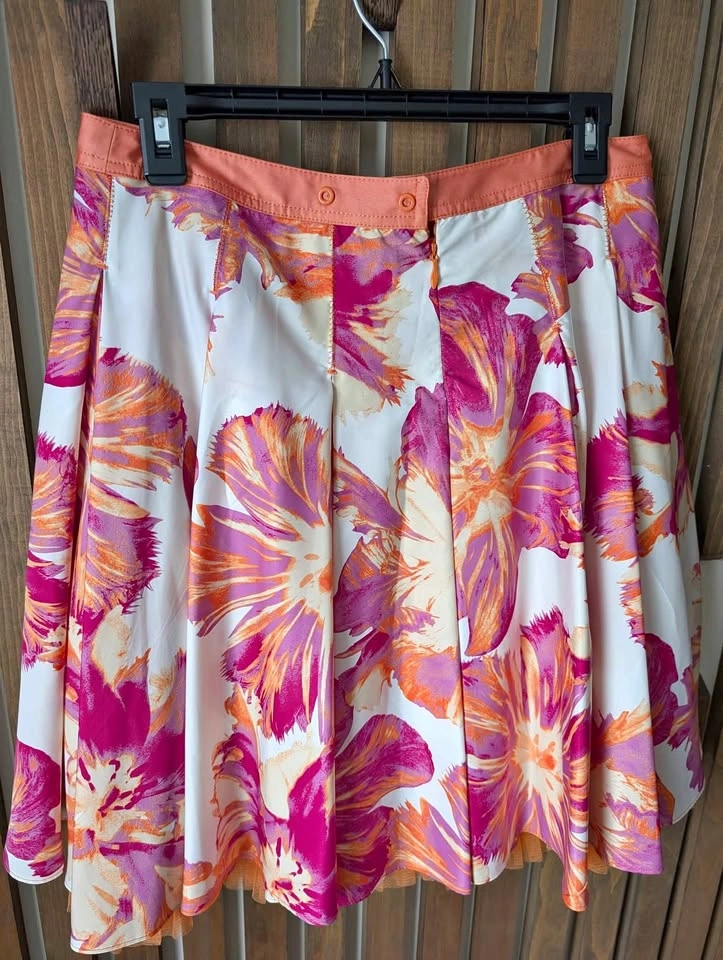 Stunning French Floral A-line Skirt - US6 - photo 2