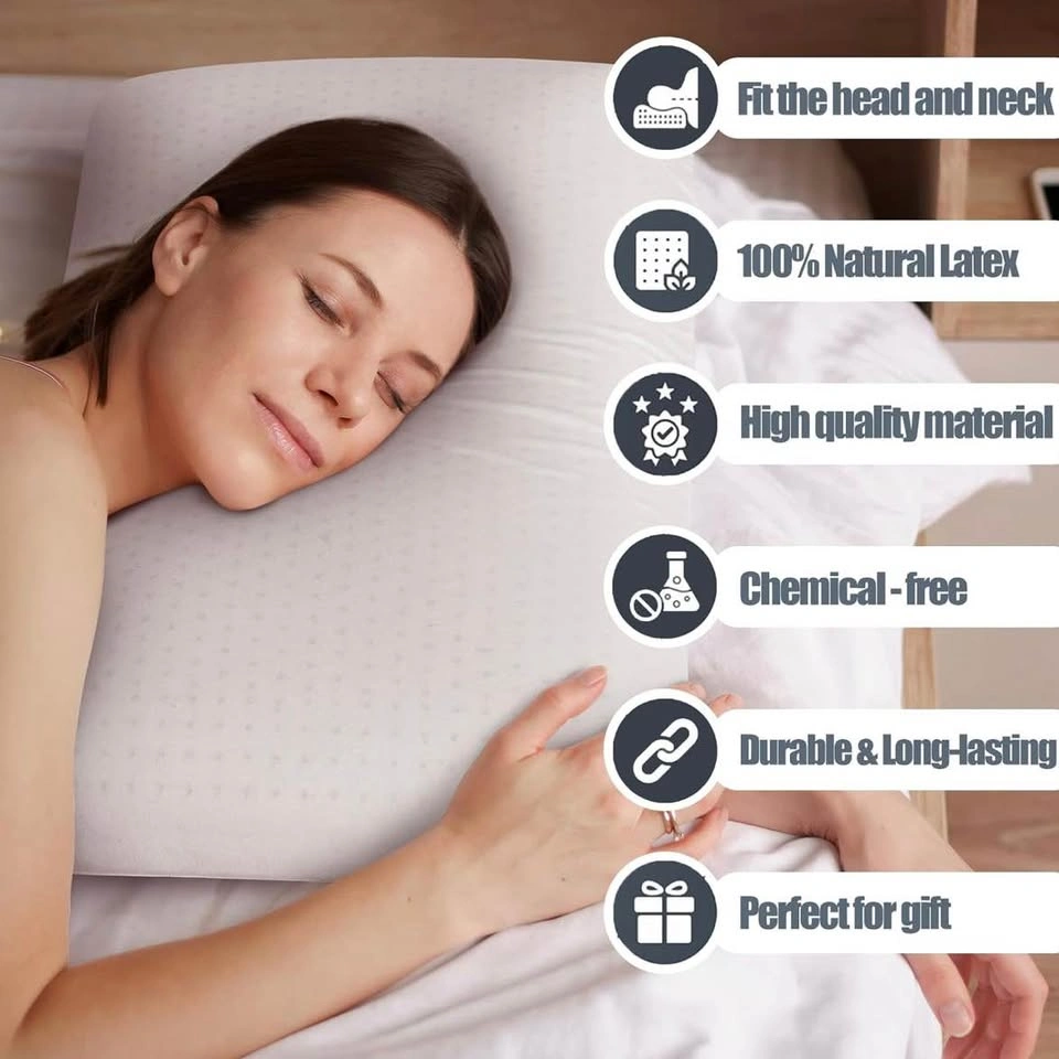Brand New Talalay 100% Natural Latex Pillow with Cotton Cover - photo 4