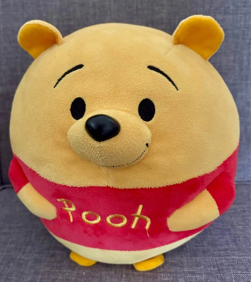 Round Pooh Plush- TY Beanie Ballz