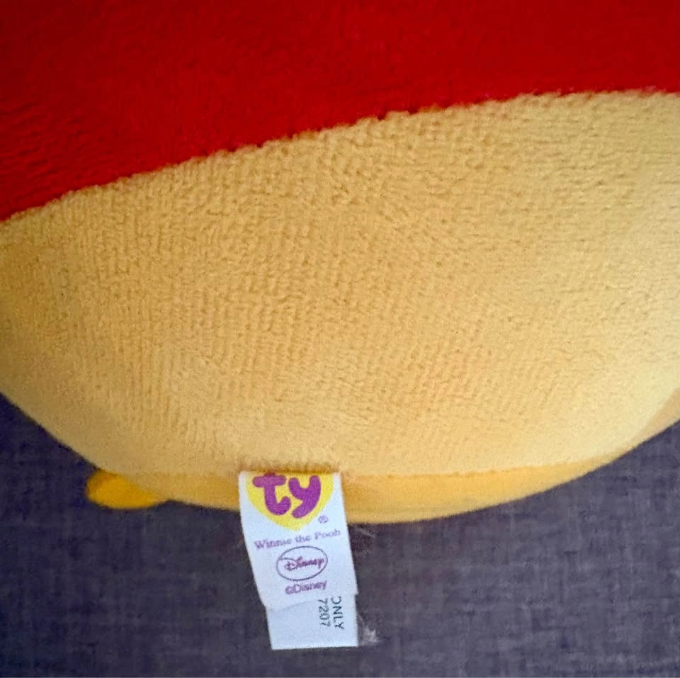 Round Pooh Plush- TY Beanie Ballz - photo 4