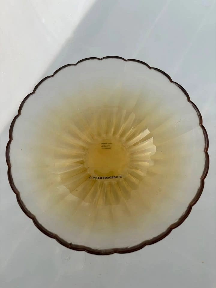 Two Anthropologie Amber Glass Bowls - photo 2