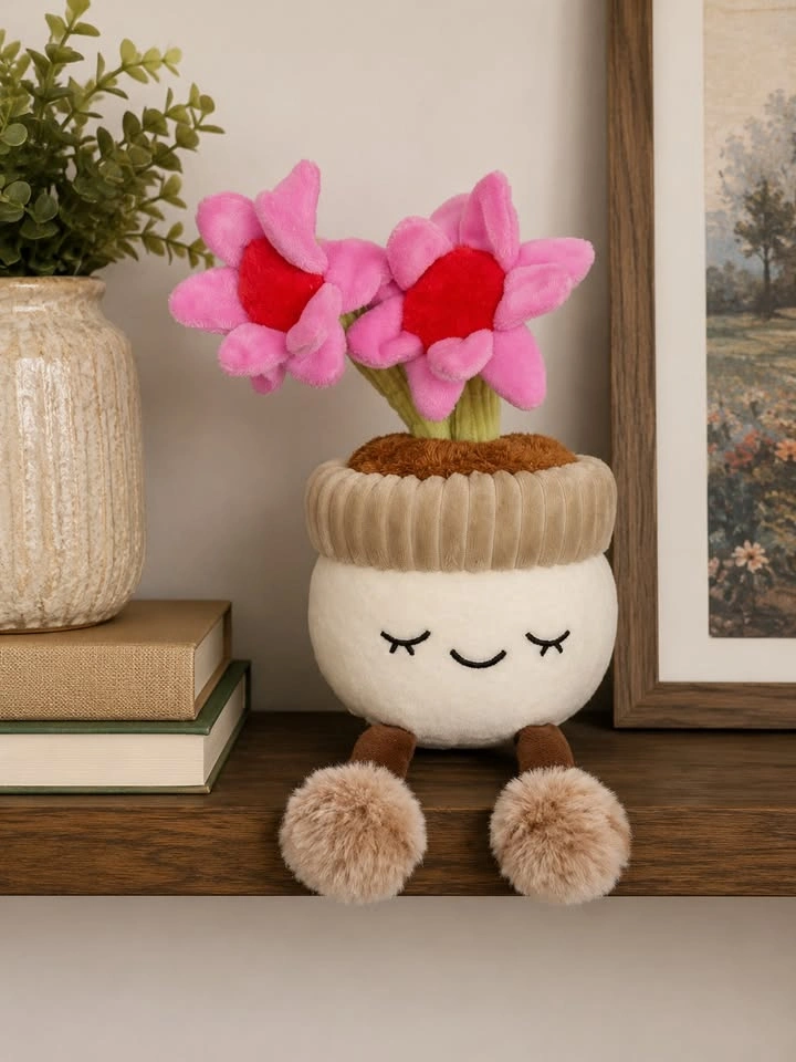 Russ Greenhouse Plush Flower Pot- Echinacea
