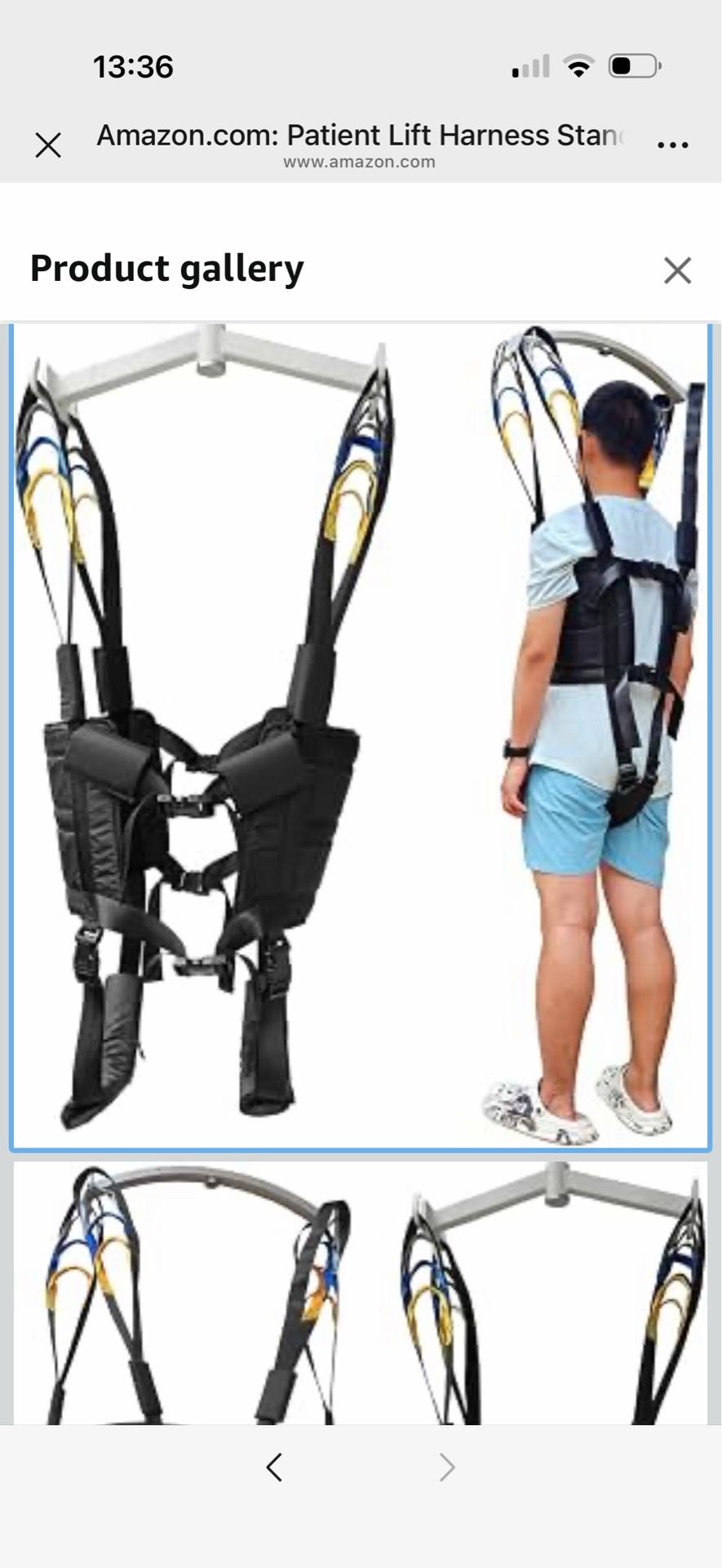 Patient Lift Harness Standing Walking Sling Gait Belt