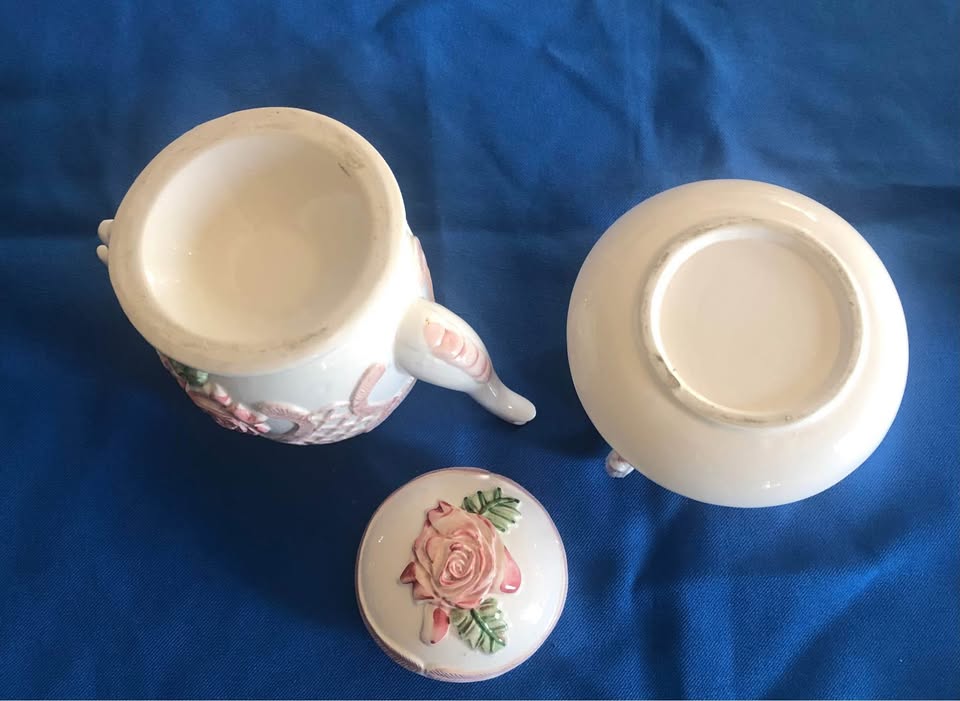 Vintage Cottage Teapot, Cup and Saucer - photo 4