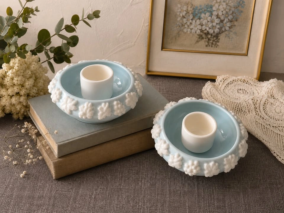 Vintage ARDALT Lenwile China Candle Holders - Pair