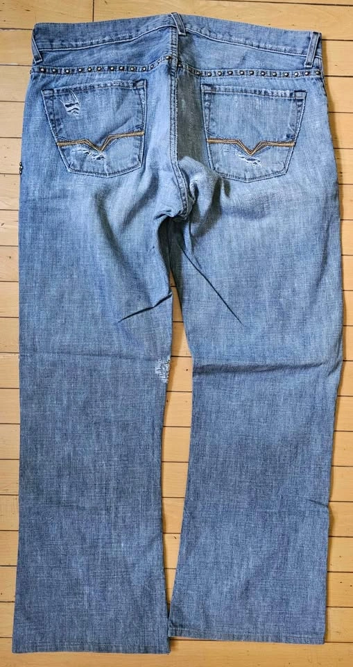 Vintage PREMIUM GUESS "Falcon" Studded Y2K Men’s Jeans W34 - photo 2