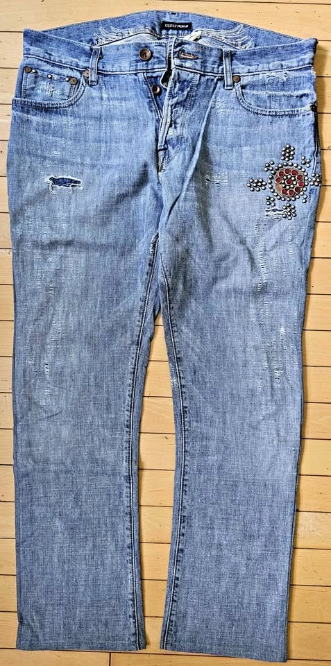 Vintage GUESS Premium "Falcon" Studded Bootcut Jeans W34