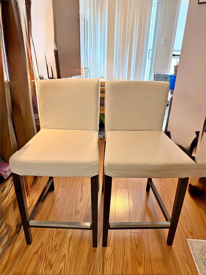 IKEA HENRIKSDAL Upholstered Bar Stools - Set of 2