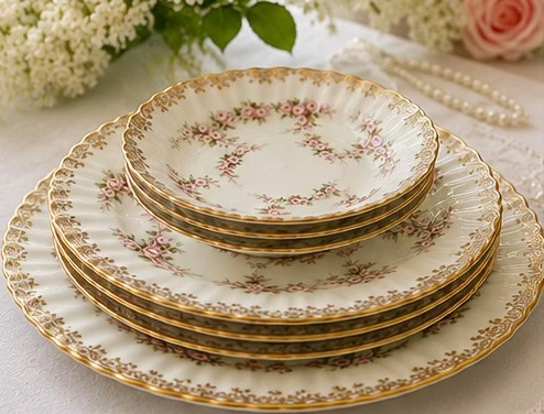 Vintage 1960's Royal Albert Dimity Rose Bone China tea set - photo 2
