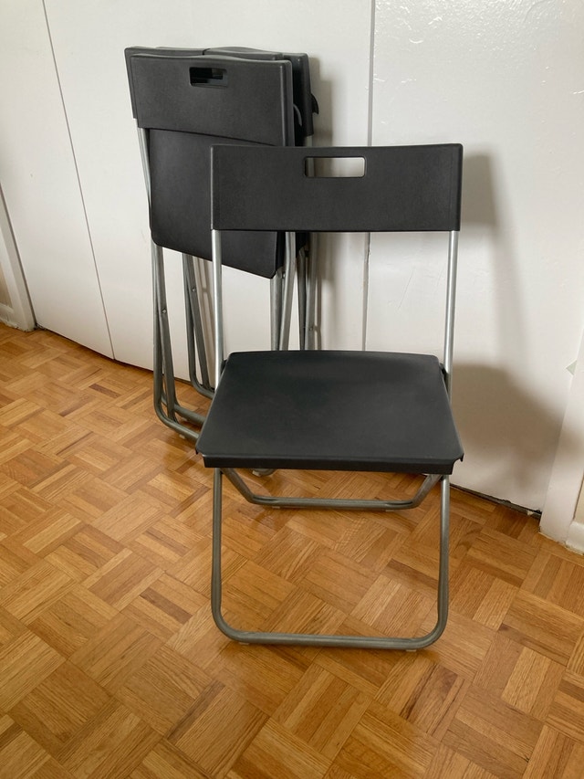Set of 4 IKEA GUNDE Folding Chairs