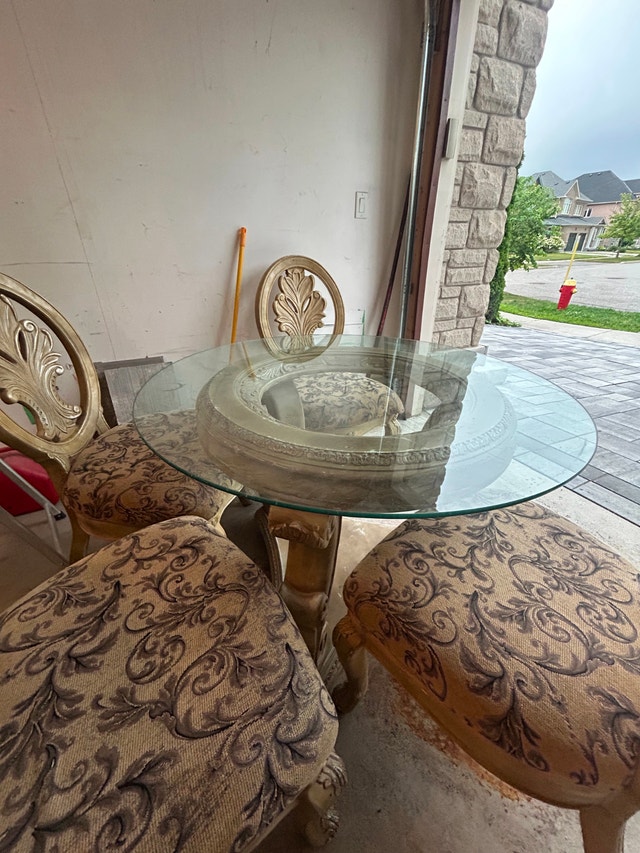 Glass Dining Table Set