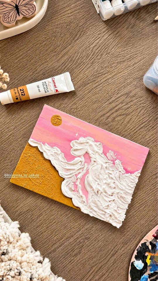 Sunset Wave Painting | Original Art