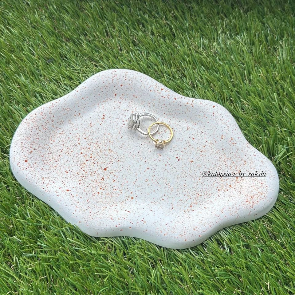 Handmade Speckled Cloud Jewelry Tray - photo 3