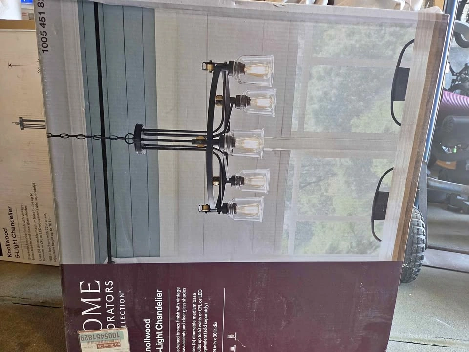 $90 Home Decorations 30in 5 light chandelier