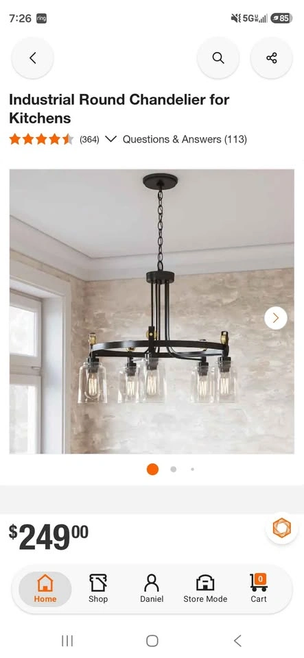$90 Home Decorations 30in 5 light chandelier - photo 4